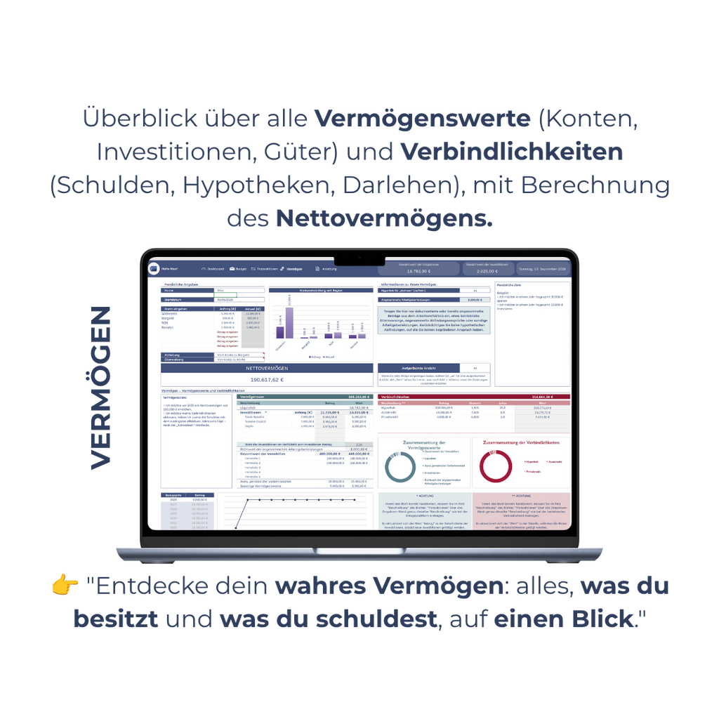 Mein Vermögen: Excel-Vorlage + eBook