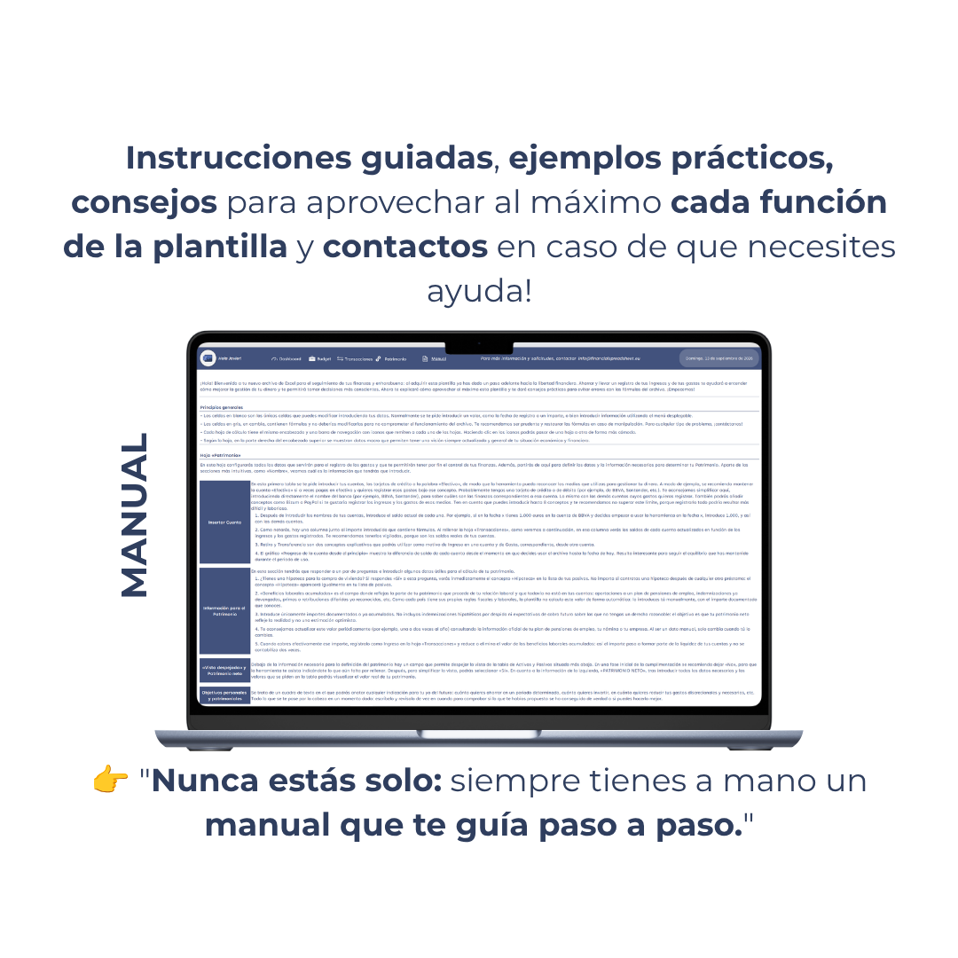 Mi Patrimonio Neto: Plantilla Excel + eBook