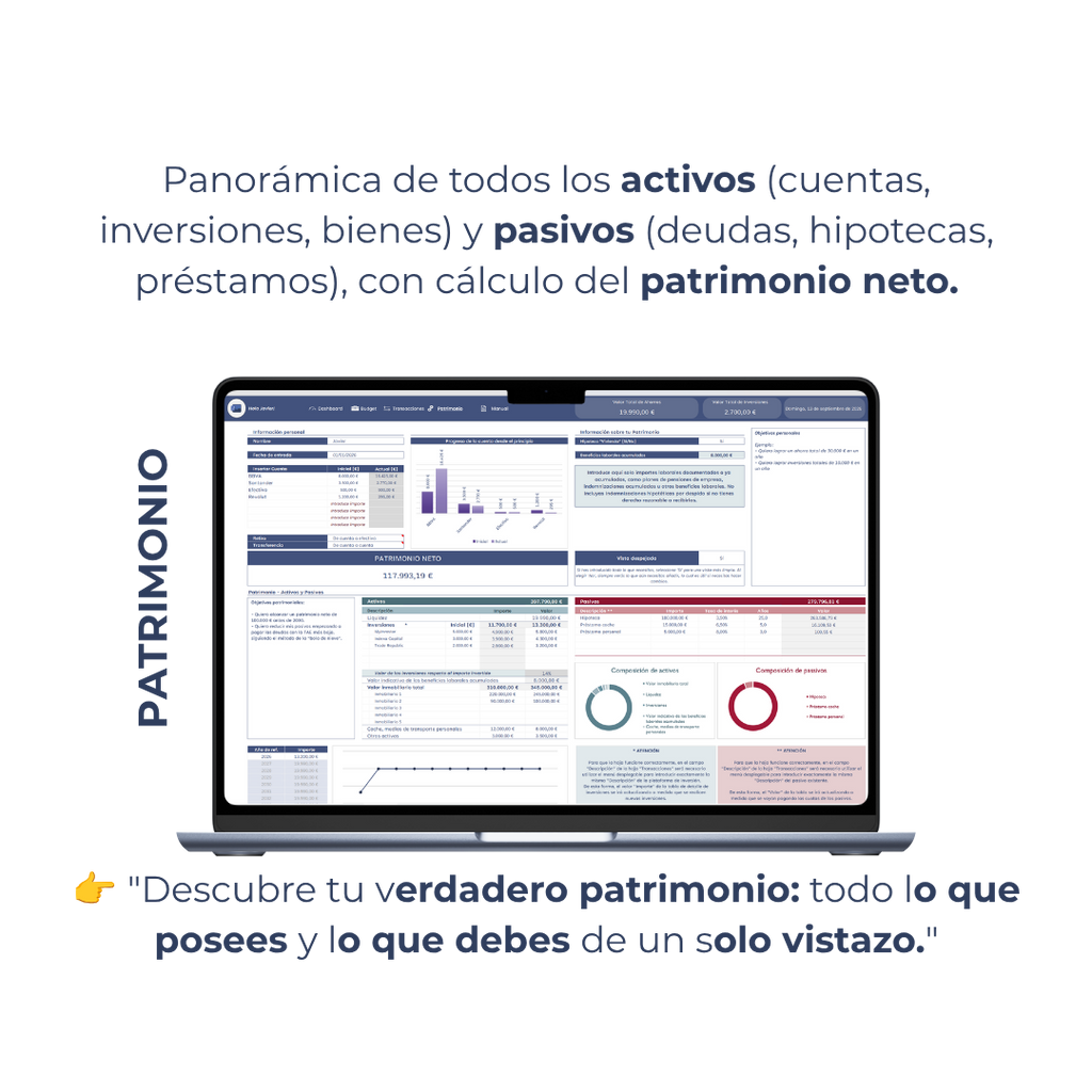 Mi Patrimonio Neto: Plantilla Excel + eBook