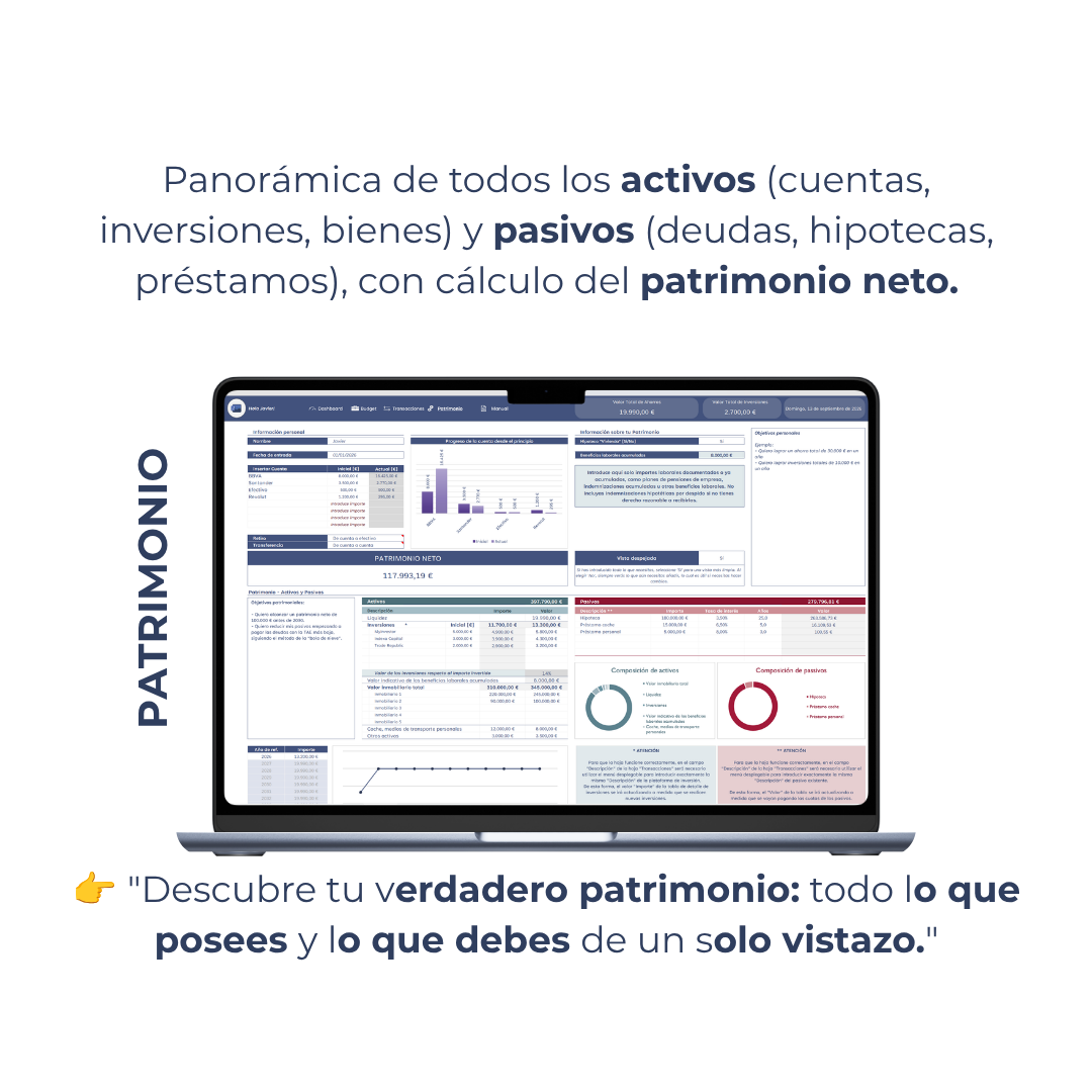 Mi Patrimonio Neto: Plantilla Excel + eBook