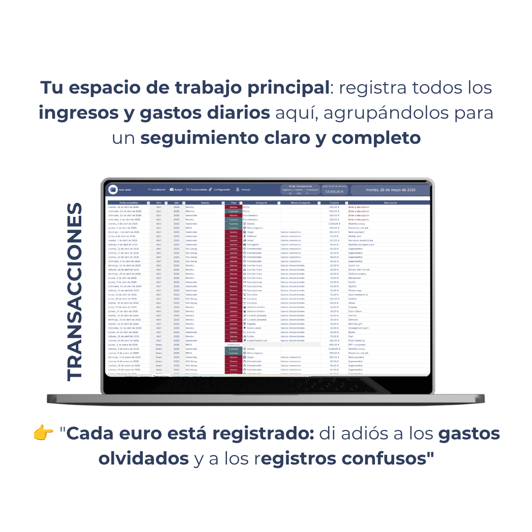 Mi Presupuesto Plantilla + ebook